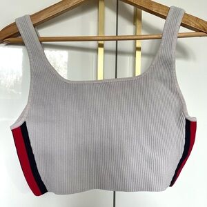 Aritzia Babaton Sculpt Knit Squareneck Cropped Tank